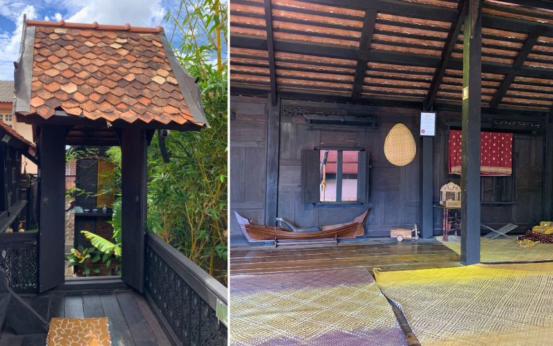 Kusen pintu Rumah Melayu Kelantan Tiang 12 dilangkahi sebagai simbol penghormatan
