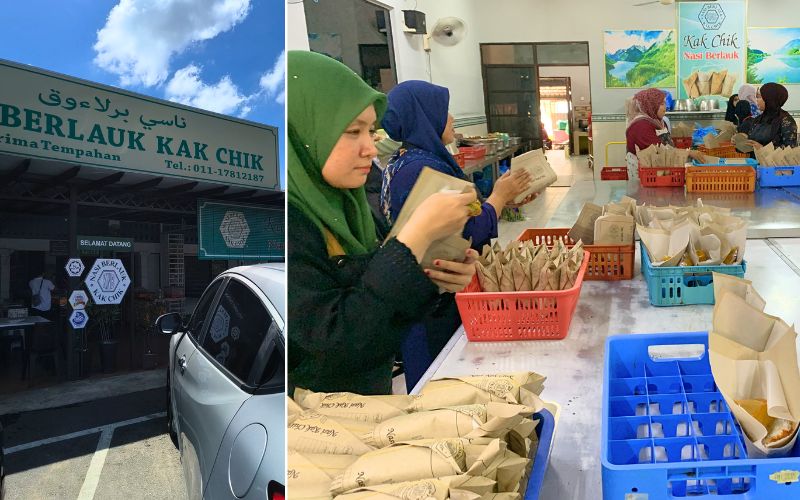 Dari pusatnya di Tumpat, nasi berlauk dikirim ribuan bungkus per hari ke berbagai penjuru Malaysia. 