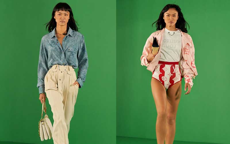 Aksi Kelly Tandiono di Show Louis Vuitton SS2021 di Singapore