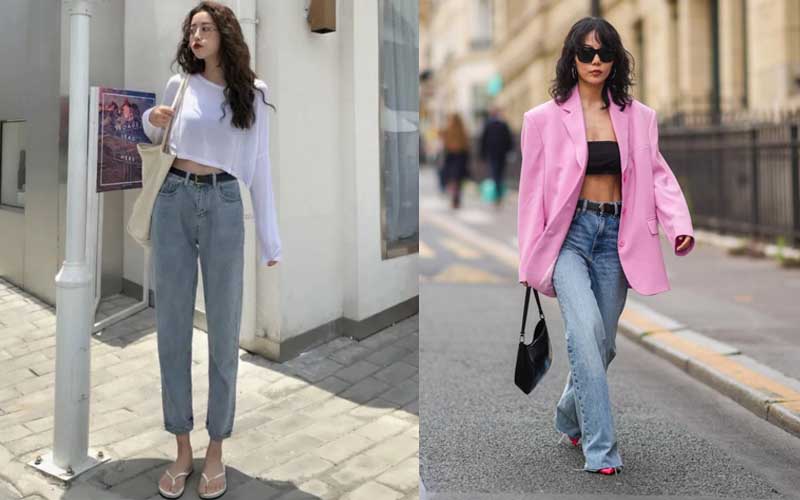 Padukan Crop top dan Mom Jeans