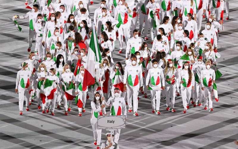 Italian Team in Emporio Armani Uniform