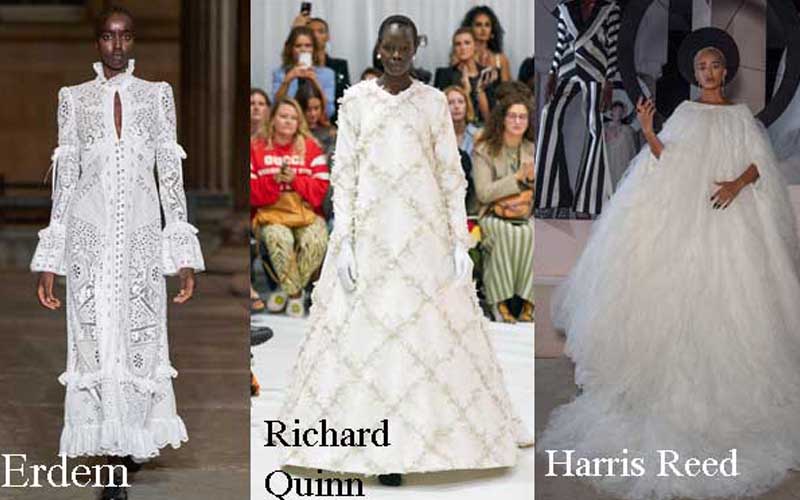 Tampilan serba putih dari London Fashion Week