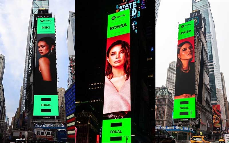 Niki, Rossa, dan Raisa menjadi penyanyi wanita Indonesia yang terpilih dalam proyek Spotify Equal