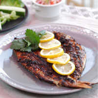 Grilled Snapper With Black bean Paste And Nam Pla Prik