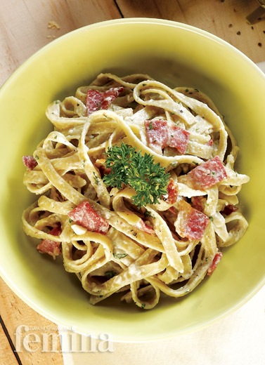 Green Fettucine Alfredo