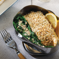 Fish With Oats and Spinach