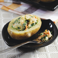 Veggie Salad in Potato Cups