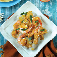 Sagu Gulung Sambal Udang