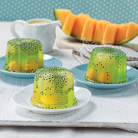 Puding Melon Saus Yoghurt