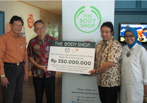 Donasi The Body Shop Untuk Anak Papua