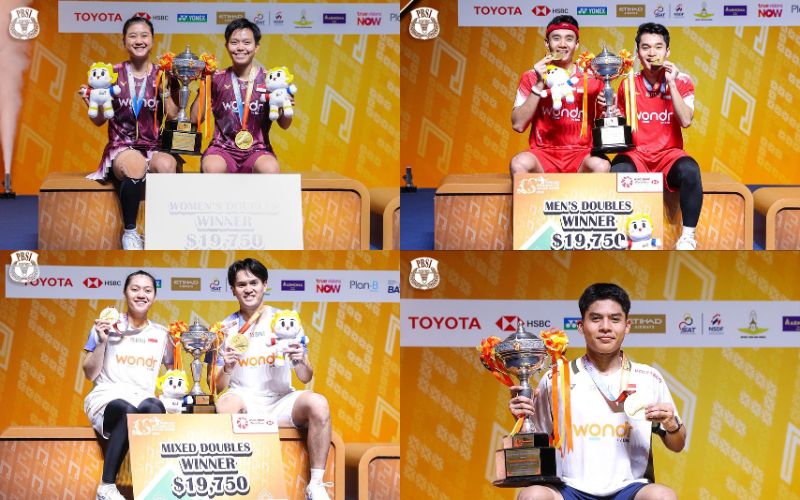 Selamat! Indonesia Borong 4 Gelar Juara di Thailand Masters 2026