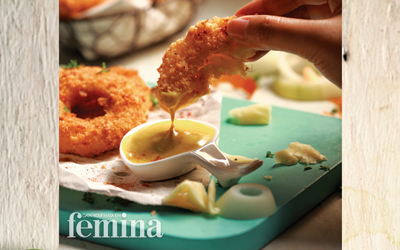 Cheesy Onion Fritters 	