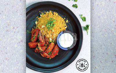 Resep Curry Couscous with Grilled Wings 