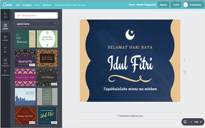 Semarakkan Idul Fitri dengan Desain Kartu Ucapan Online Menarik dari Canva 