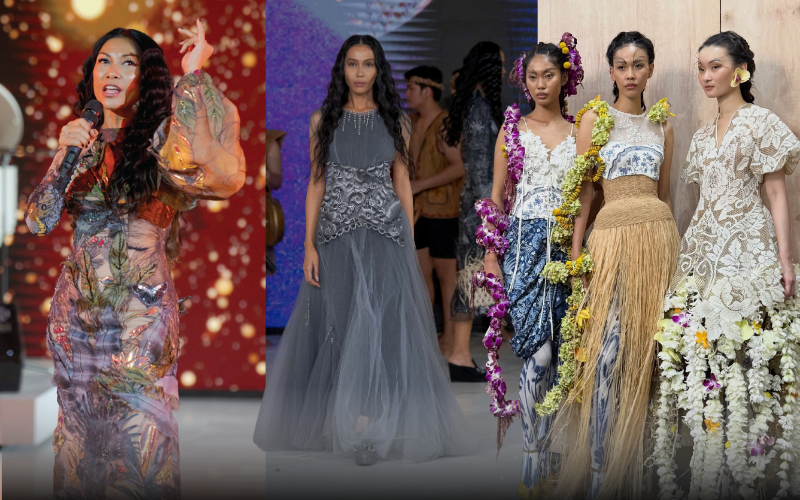 Anggun dan Koleksi Terbaru Toton dan Mel Ahyar Archipelago di Opening Show Fashion Nation XX