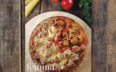 Spaghetti Beef Meatball Casserole