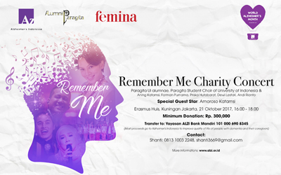 Hadiri Remember Me Charity Concert Persembahan Alzheimer Indonesia!