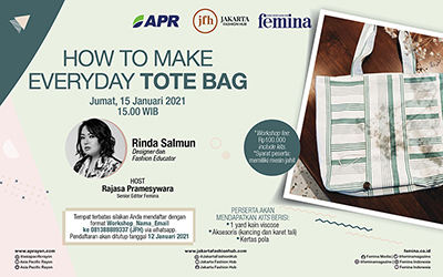 Asia Pacific Rayon bersama Femina Menggelar kelas online membuat Tote Bag