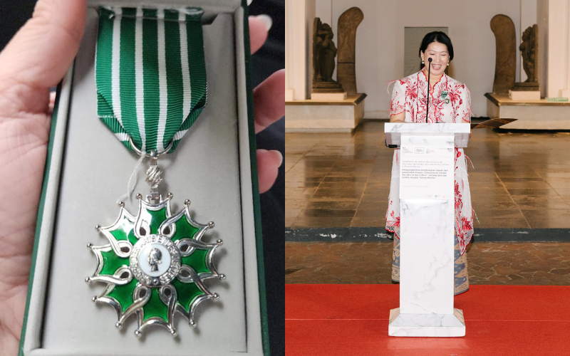 Thresia Mareta Menerima Penghargaan Knight of the Ordre des Arts et des Lettres