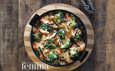 Salmon Shoyu Baked Rice 