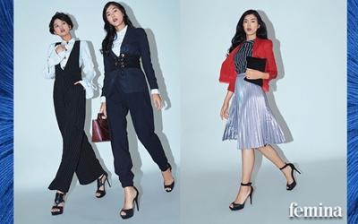 3 Gaya Nyaman ke Kantor dengan Siluet Pin Stripe