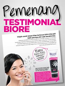 Pemenang Testimonial Hampers Biore & Voucher Belanja