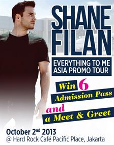 Win 6 Admission Pass and a Meet & Greet with Shane Filan Asia Promo Tour